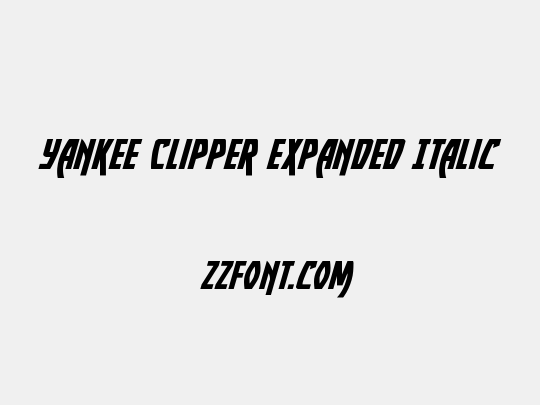 Yankee Clipper Expanded Italic