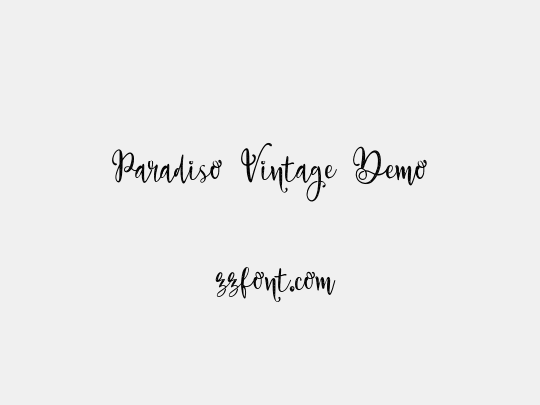 Paradiso Vintage Demo