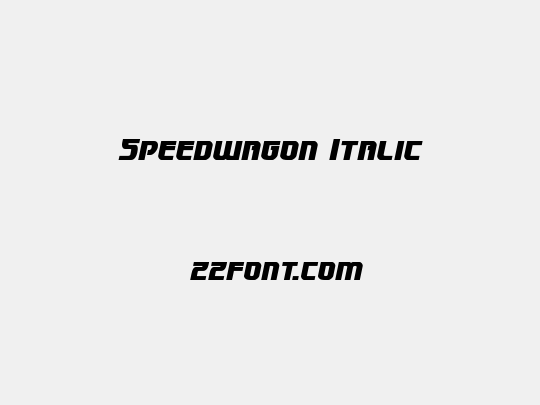 Speedwagon Italic