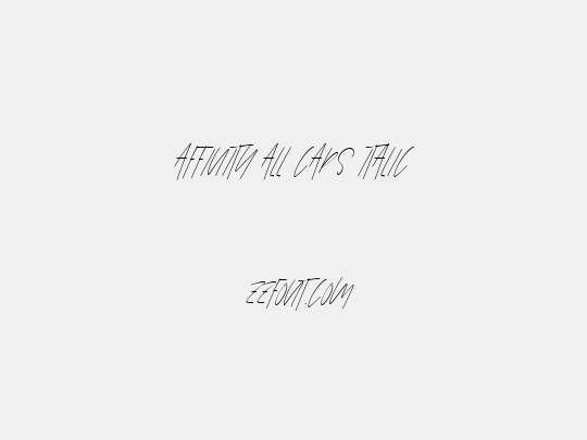 Affinity All Caps Italic