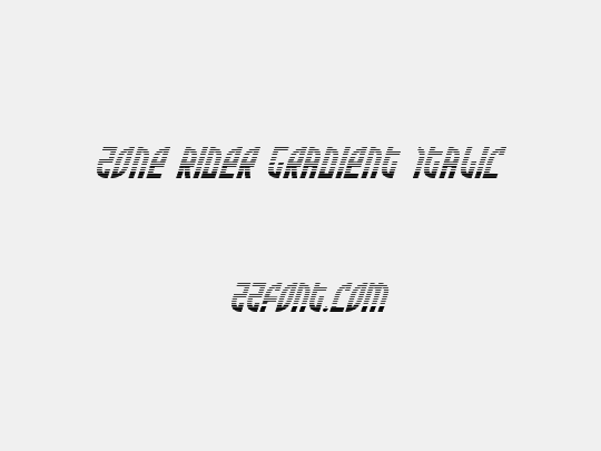 Zone Rider Gradient Italic