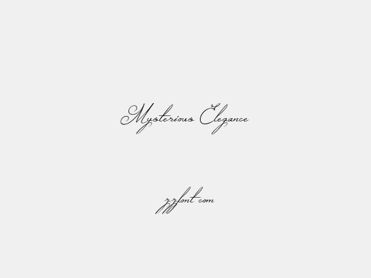 Mysterious Elegance
