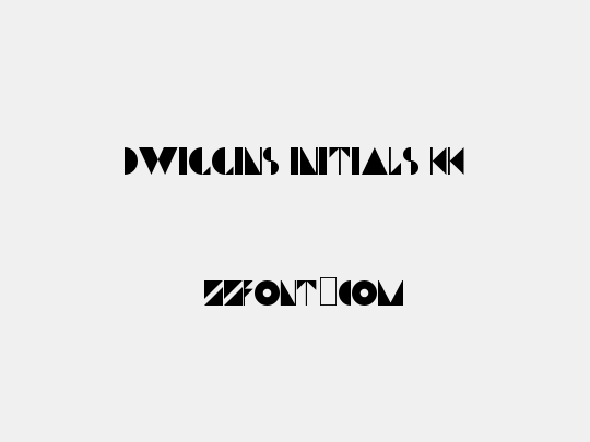 Dwiggins Initials KK