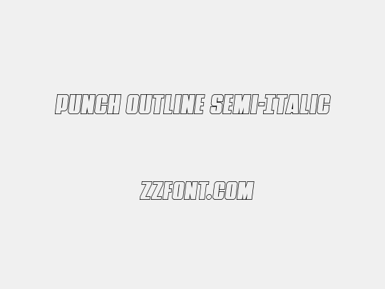 Punch Outline Semi-Italic