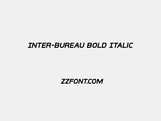 Inter-Bureau Bold Italic