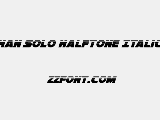 Han Solo Halftone Italic