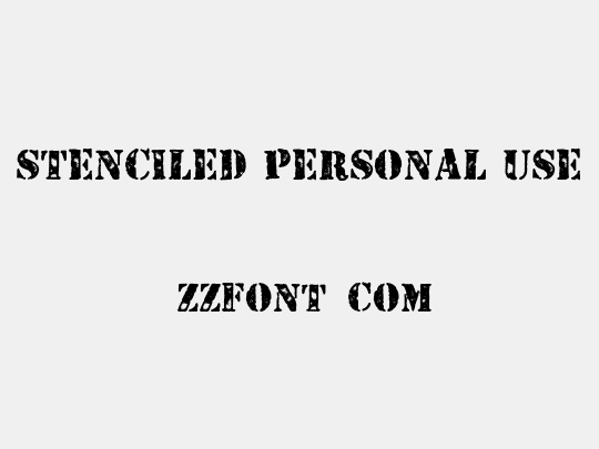 STENCILED PERSONAL USE