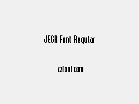 JECR Font Regular