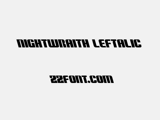 Nightwraith Leftalic