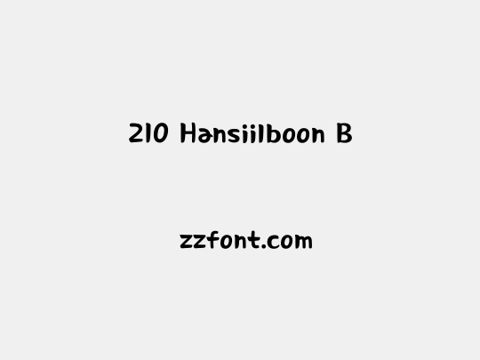 210 Hansiilboon B