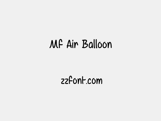 Mf Air Balloon