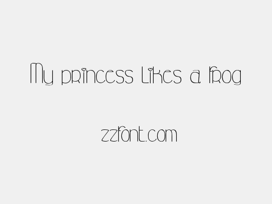 My princess likes a frog