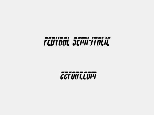 Fedyral Semi-Italic