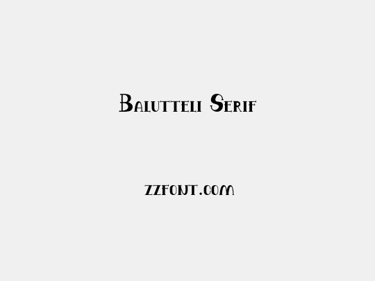 Balutteli Serif