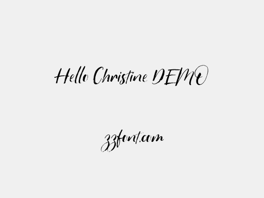 Hello Christine DEMO