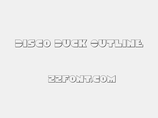 Disco Duck Outline