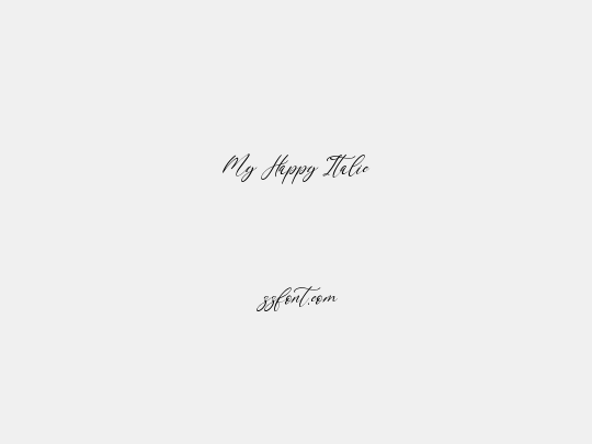 My Happy Italic