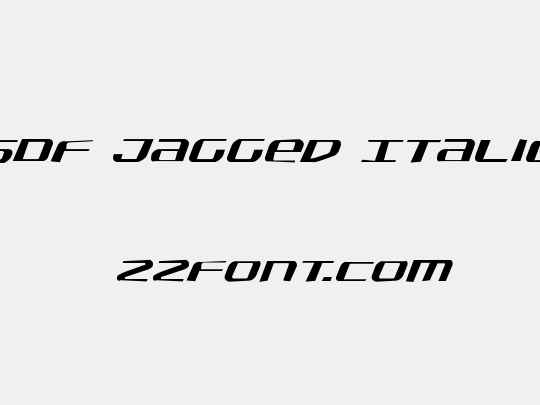 SDF Jagged Italic