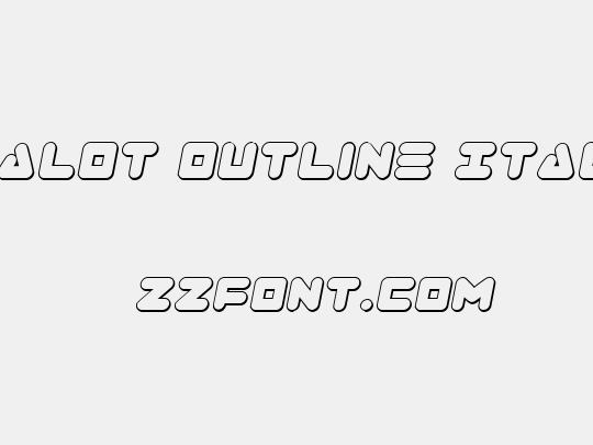 Zealot Outline Italic