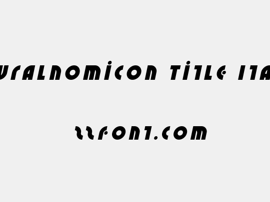Neuralnomicon Title Italic