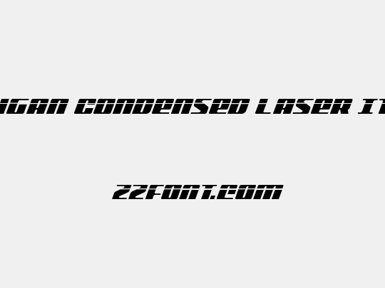 Michigan Condensed Laser Italic