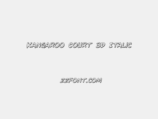 Kangaroo Court 3D Italic