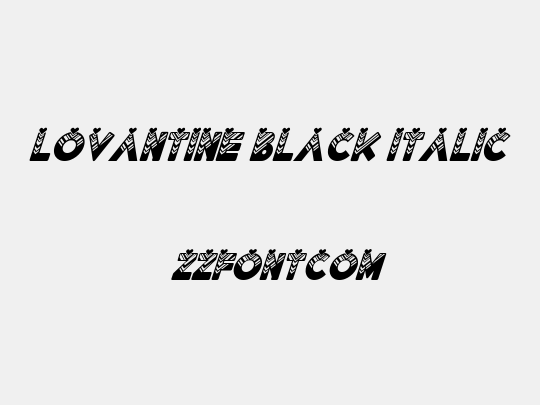 Lovantine Black italic