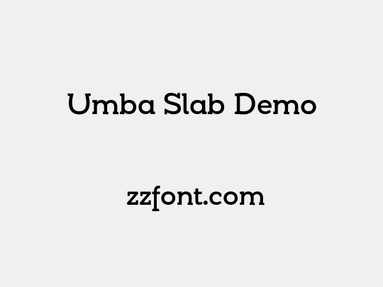 Umba Slab Demo