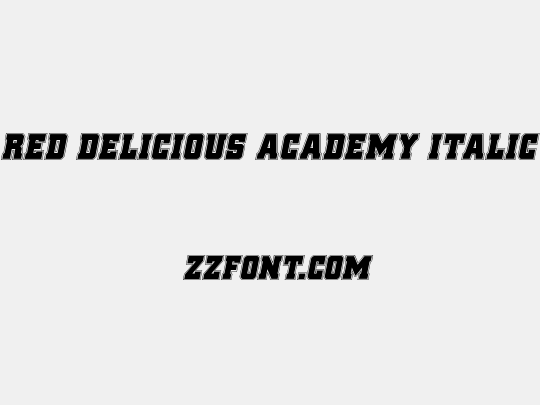 Red Delicious Academy Italic