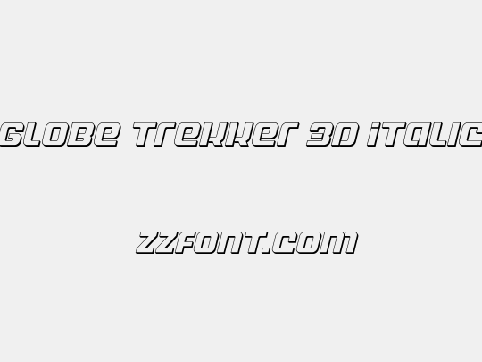 Globe Trekker 3D Italic