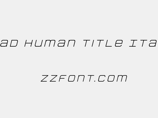 Head Human Title Italic