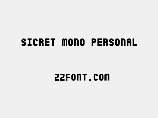 Sicret Mono PERSONAL