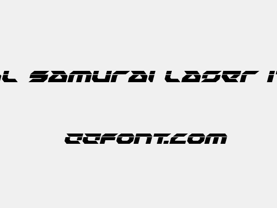 Royal Samurai Laser Italic
