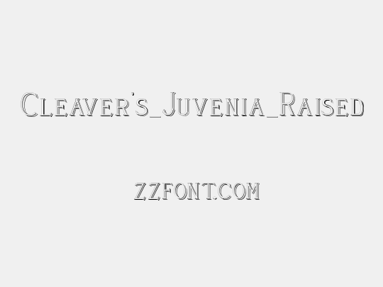 Cleaver's_Juvenia_Raised