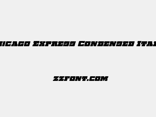 Chicago Express Condensed Italic
