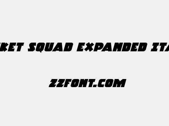Racket Squad Expanded Italic