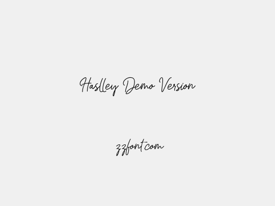 Haslley Demo Version