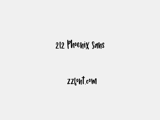 212 Phoenix Sans