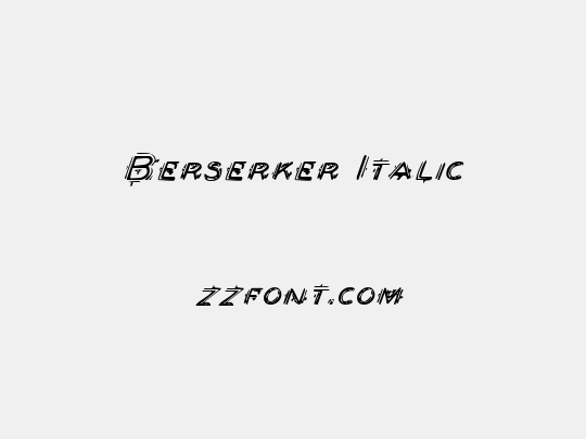 Berserker Italic