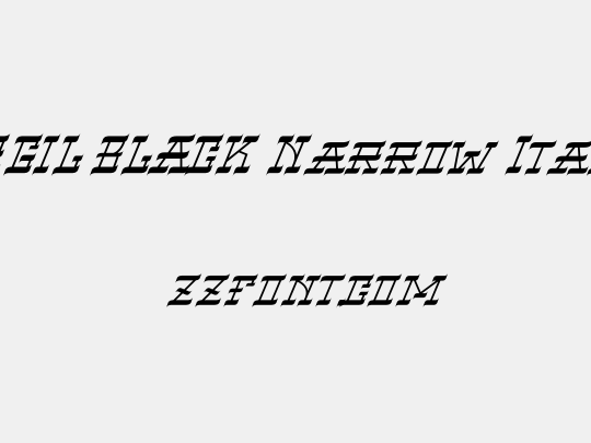 VIRGIL BLACK Narrow Italic
