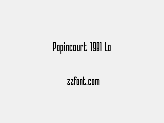Popincourt 1981 Lo