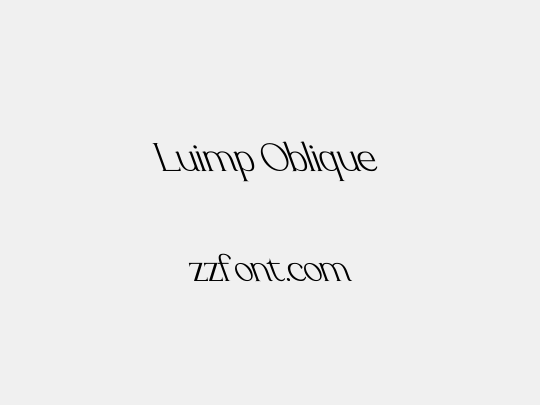 Luimp Oblique