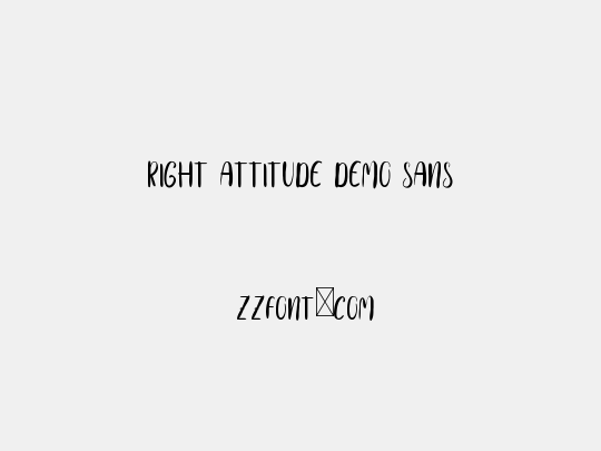 Right Attitude Demo Sans