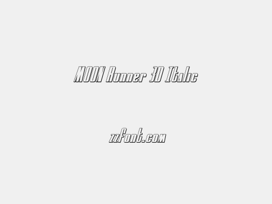 MOON Runner 3D Italic