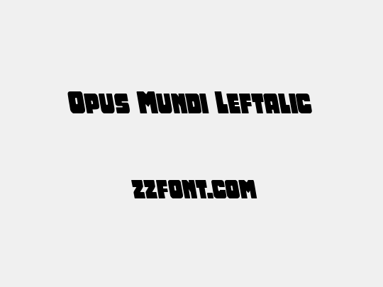 Opus Mundi Leftalic