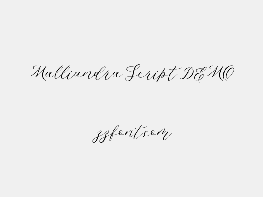 Malliandra Script DEMO