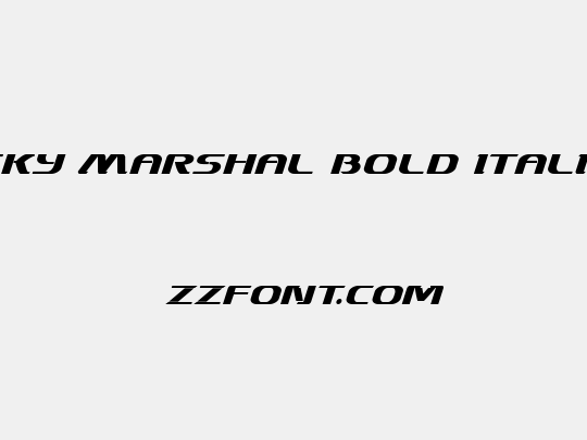 Sky Marshal Bold Italic