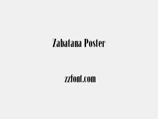 Zabatana Poster