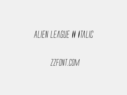 Alien League II Italic