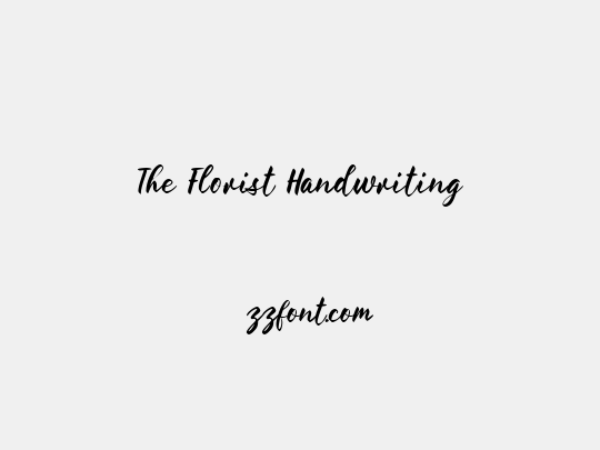The Florist Handwriting